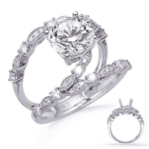 S. Kashi White Gold Engagement Ring (EN8284-15WG)