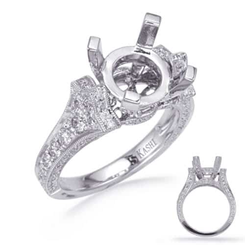 S. Kashi White Gold Diamond Engagement Ring (EN8296-3.5WG)