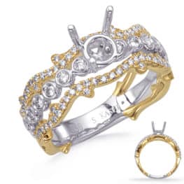 S. Kashi Yellow & White Gold Engagement Ring (EN8301-1YW)