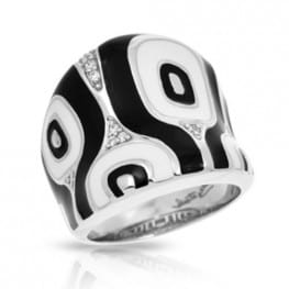 Belle Etoile Moda Black & White Ring