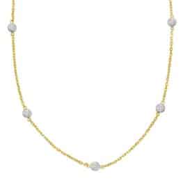 S. Kashi Yellow Gold Diamond By The Yard Necklace (N1077-2.3MYG)