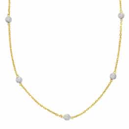 S. Kashi Yellow Gold Diamond By The Yard Necklace (N1077-3.0MYG)