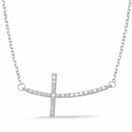 S. Kashi White Gold Cross Necklace (N1193WG)