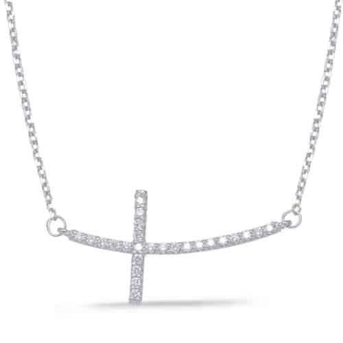S. Kashi White Gold Cross Necklace (N1193WG)