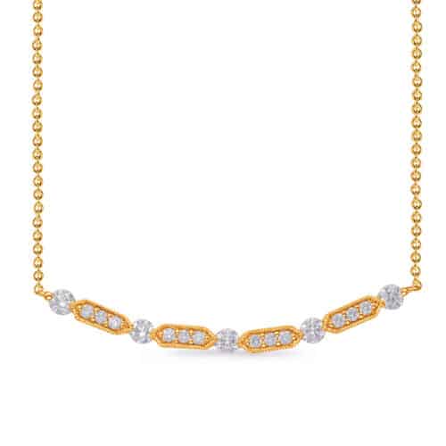 S. Kashi Yellow Gold Diamond Necklace (N1226YG)