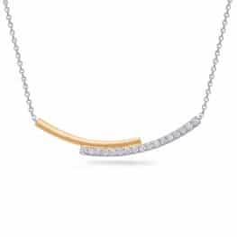 S. Kashi White & Yellow Gold Diamond Necklace (N1234YW)