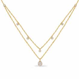 S. Kashi Yellow Gold Diamond Necklace (N1238YG)