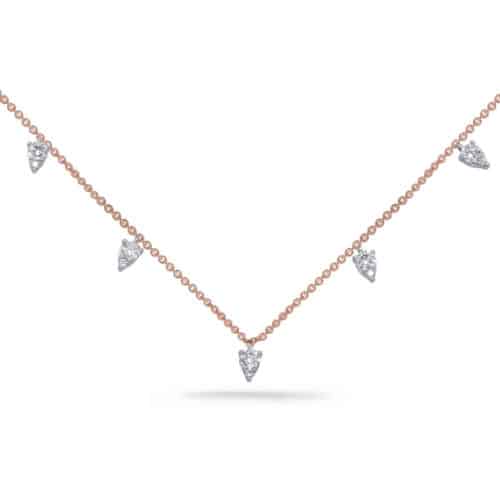 S. Kashi Rose & White Gold Diamond Necklace (N1247RW)