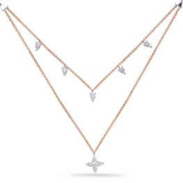 S. Kashi Rose & White Gold Diamond Necklace (N1248RG)