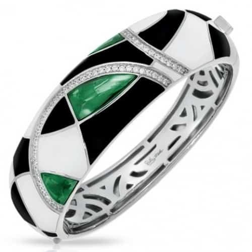 Belle etoile Tango Emerald, Black & White Bangle