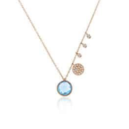 Meira T blue topaz diamond necklace.