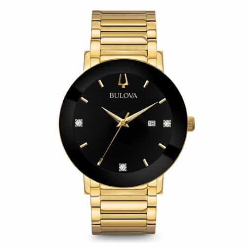 bulova mens gold modern watch 97d116