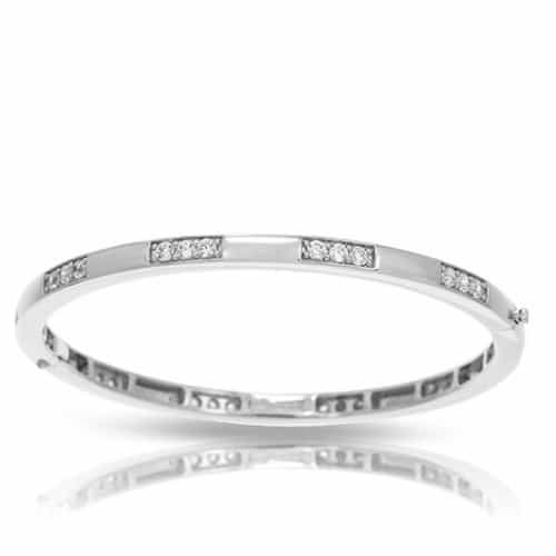 BELLE ETOILE CONSTALLATIONS: TRIA WHITE BANGLE BRACELET