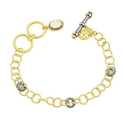 Freida Rothman Gilded Cable Soft Chain Bracelet.