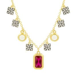 Freida Rothman rouge charm necklace.