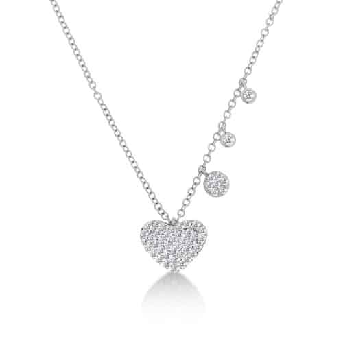 Meira T diamond heart necklace.