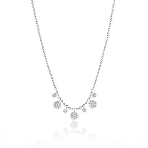 Meira T 14K White Gold Disk Layering Necklace
