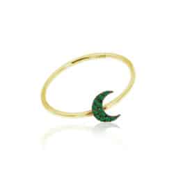 Meira T emerald moon ring.