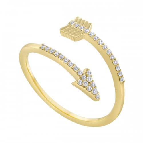 Meira T Golden Arrow Wrap Ring