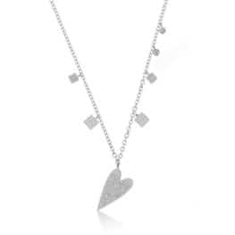 Meira T heart charm necklace.