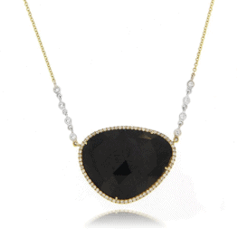 Meira T Hematite Diamond Necklace.
