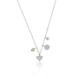 Meira T mini heart charm necklace.