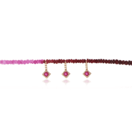 meira t ruby beads and charms bracelet