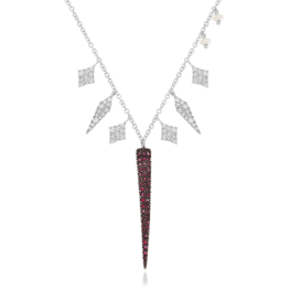 meira t ruby dagger necklace