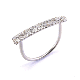 meira t white gold pave diamond bar ring
