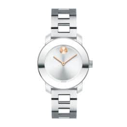 Movado Bold mid-sized stainless steel rose gold.