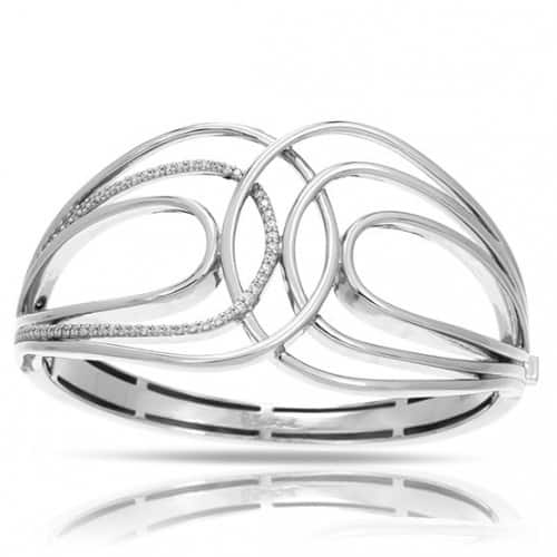 ONDA SILVER BANGLE BRACELET