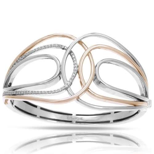 Onda Silver & Rose Gold Bangle BRACELET