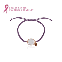 Meira T Purple Charity Bracelet with Statement Crystal.