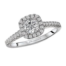 Romance Halo Diamond Engagement Ring