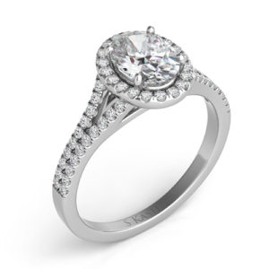 S. Kashi 14K White Gold Oval Diamond Engagement Ring - Michael Herr ...
