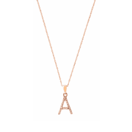 sabrina designs cp457a michael herr rose gold love letter necklace