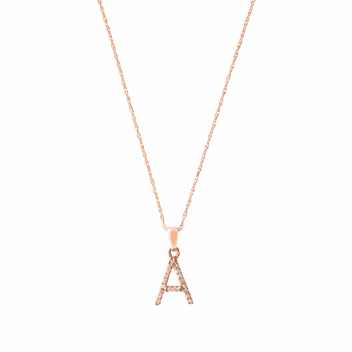 sabrina designs cp457a michael herr rose gold love letter necklace