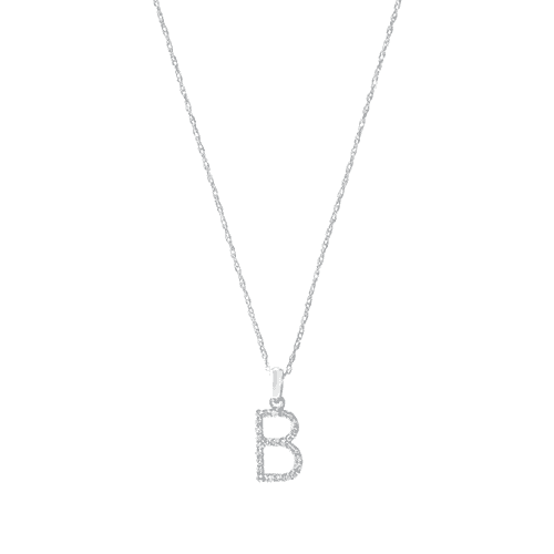 sabrina designs cp457b michael herr white gold love letter necklace